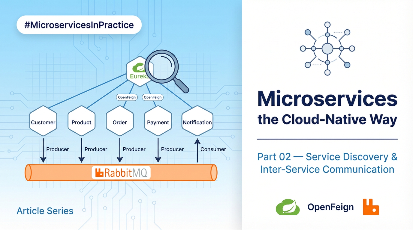 Microservices the Cloud-Native Way — Part 02: Service Discovery & Inter-Service Communication banner