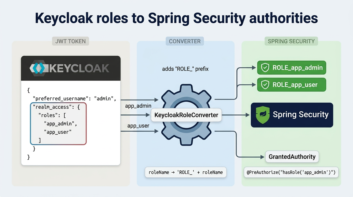 Keycloak roles to Spring Security authorities