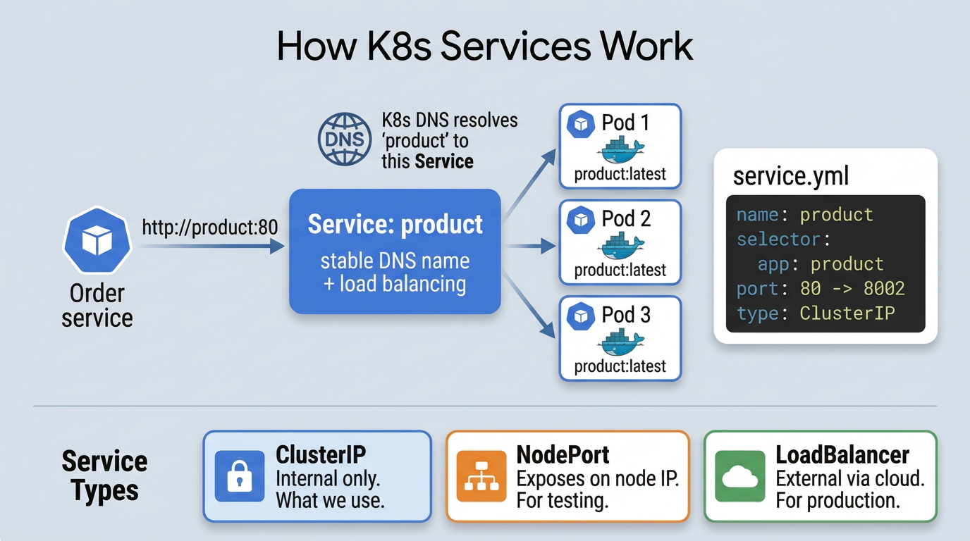 Kubernetes Services: stable endpoint for pods